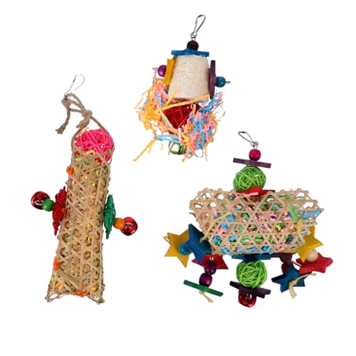 BUGUUYO 3stücke Schredder Spielzeug Für Papageien Kauspielzeug Vogel Zubehör Futter Beschäftigungsspielzeug Für Papageienkäfig Bunte Papageienbeißspielzeug BUGUUYO 3stücke Schredder Spielzeug Für Papageien Kauspielzeug Vogel Zubehör Futter Beschäftigungsspielzeug Für Papageienkäfig Bunte Papageienbeißspielzeug von BUGUUYO