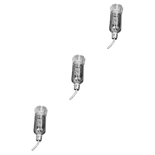 BUGUUYO 3 Stück Edelstahl-wasserspender Für Haustiere Automatische Trinkflasche Für Haustierkäfige Wasserflasche Für Eichhörnchen Hamster Chinchillas Meerschweinchen 180 Ml von BUGUUYO