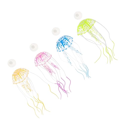 BUGUUYO 4 Stück Aquarium simulierte Qualle Aquarium Dekoration Wasserpflanzen Dekoration Fischbecken-Design Meerestiere Dekoration Foto leuchtende Quallen Silikonqualle Kieselgel BUGUUYO 4 Stück Aquarium simulierte Qualle Aquarium Dekoration Wasserpflanzen Dekoration Fischbecken-Design Meerestiere Dekoration Foto leuchtende Quallen Silikonqualle Kieselgel von BUGUUYO