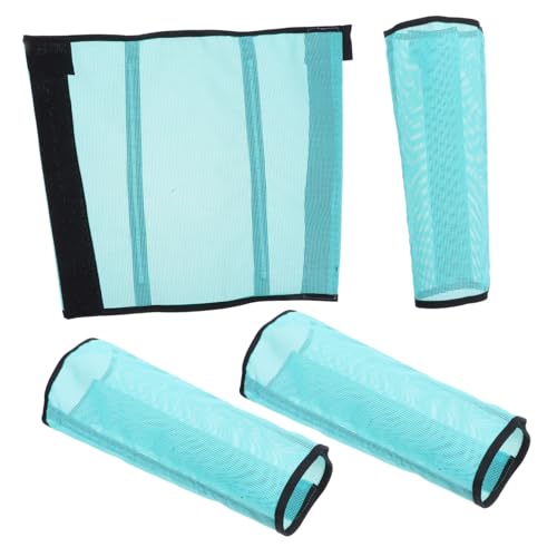 BUGUUYO 4 Stück Atmungsaktive Pferdebeinschützer mit Lockerem Sitz Netzgewebe Elastischen Schutzwickeln gegen Fliegen und Mückenbisse Strapazierfähige Leggings für sicheren Sitz bei von BUGUUYO