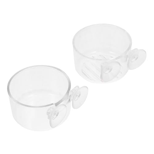 BUGUUYO 4stücke Mini Fischfütterung Halterung Für Aquarien Rote Futterschalen Für Fischfutter Und Wasserpflanzen Für Süßwasser Und Salzwasseraquarien von BUGUUYO