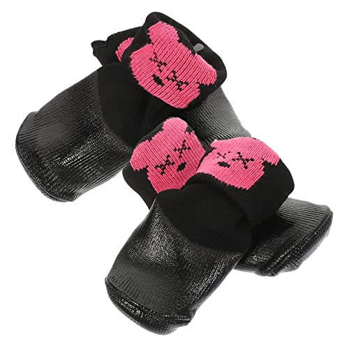 BUGUUYO 4 Haustier-Baumwollschuhe Schneeschuhe für Haustiere Atmungsaktive Hundestiefel hundeschuhe Winterschuhe für Hunde Zubehör für Hundespaziergänge Winterhandschuhe Hundezubehör von BUGUUYO