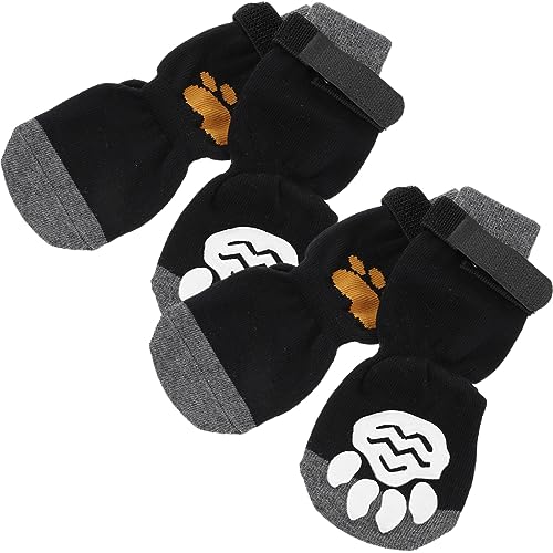 BUGUUYO 4 Stück Haustier Hund Socken Welpensocken Anti-Hunde-Stiefel Haustierstiefel Für Hunde Kleine Hundesocken rutschfeste Hundeschuhe Katze Atmungsaktiv Baumwolle Haustierzubehör von BUGUUYO