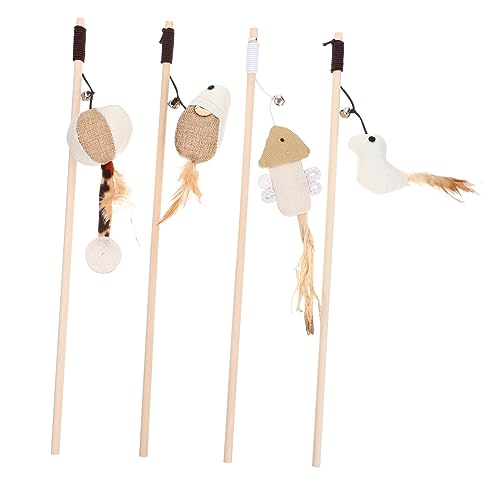 BUGUUYO 4stücke Interaktive Katzenspielzeuge Katzenminze Kauspielzeug Bewegungsaktiviertes Spielzeug Für Haustiere Holzstäbe Mit Tierischen Motiven Für Stundenlangen Spaß Und BUGUUYO 4stücke Interaktive Katzenspielzeuge Katzenminze Kauspielzeug Bewegungsaktiviertes Spielzeug Für Haustiere Holzstäbe Mit Tierischen Motiven Für Stundenlangen Spaß Und von BUGUUYO