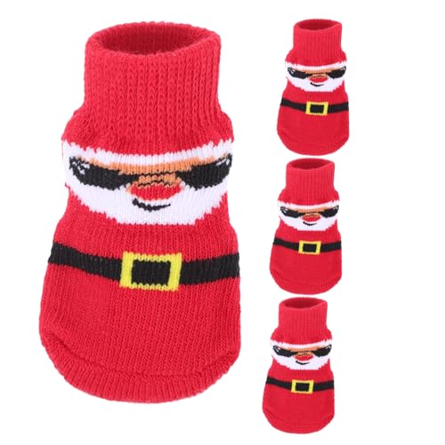 BUGUUYO 4 Stück Haustier Socken Weihnachtsbaum Hängen Weihnachtsschürze Weihnachtsbaumnadeln Weihnachtshundesocken Herbst- Und Wintersocken Welpen-weihnachtssocken Haustiere Polyester Rot BUGUUYO 4 Stück Haustier Socken Weihnachtsbaum Hängen Weihnachtsschürze Weihnachtsbaumnadeln Weihnachtshundesocken Herbst- Und Wintersocken Welpen-weihnachtssocken Haustiere Polyester Rot von BUGUUYO
