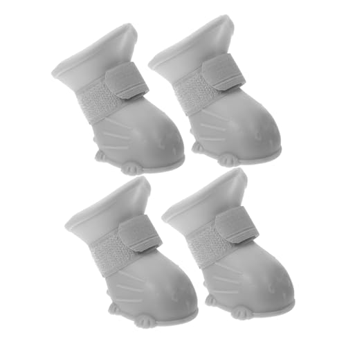 BUGUUYO 4 Stück Haustier wasserdichte Regenstiefel Praktische Tierschuhe rutschfeste Haustierschuhe Kleine Hunde Regenstiefel wasserdichte Hundestiefel Hundeschuhe Für Draußen Grau Schritt BUGUUYO 4 Stück Haustier wasserdichte Regenstiefel Praktische Tierschuhe rutschfeste Haustierschuhe Kleine Hunde Regenstiefel wasserdichte Hundestiefel Hundeschuhe Für Draußen Grau Schritt von BUGUUYO