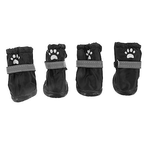 BUGUUYO Reflektierende Haustier-Regenschuhe 4 Stück Hundeschuhe Fußschutz Und Nicht Reflektierend Für Und Mittelgroße Hunde BUGUUYO Reflektierende Haustier-Regenschuhe 4 Stück Hundeschuhe Fußschutz Und Nicht Reflektierend Für Und Mittelgroße Hunde von BUGUUYO