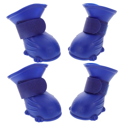 BUGUUYO 4 Stück Hunde Regenstiefel Regenschuhe Für Haustiere Haustier Schuhüberzüge Haustier Fußüberzüge Wasserfeste Hundestiefel Hundestiefel Für Regen Outdoor Schuhe von BUGUUYO