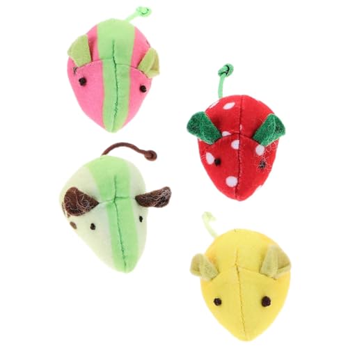 BUGUUYO 4stücke Weiche Plüsch Mäuse Spielzeug Für Katzen Catnip Gefüllte Früchte Erdbeere Wassermelone Kiwi Zitrone Interaktive Katzenspielzeuge Für Aktives Spielen Und Fitness BUGUUYO 4stücke Weiche Plüsch Mäuse Spielzeug Für Katzen Catnip Gefüllte Früchte Erdbeere Wassermelone Kiwi Zitrone Interaktive Katzenspielzeuge Für Aktives Spielen Und Fitness von BUGUUYO