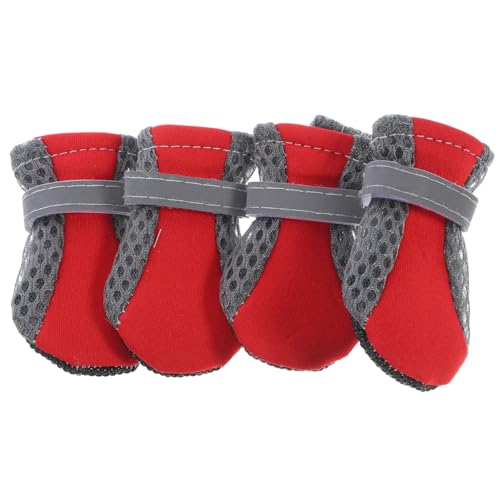 BUGUUYO Atmungsaktive Hundeschuhe 4 Stück Netzstoff Nicht Für Den Gebrauch von BUGUUYO