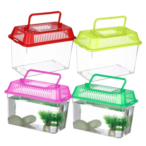 BUGUUYO 4stücke Tragbarer Reptilien-futtertank Transparenter Schildkrötenkasten Handheld Aquarium Für Fische Und Echsen Kompaktes Terrarium Für Haustiere Für Zucht Und Pflege BUGUUYO 4stücke Tragbarer Reptilien-futtertank Transparenter Schildkrötenkasten Handheld Aquarium Für Fische Und Echsen Kompaktes Terrarium Für Haustiere Für Zucht Und Pflege von BUGUUYO