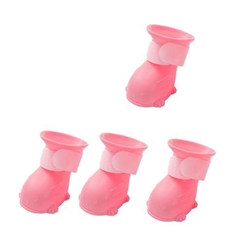 BUGUUYO 4 Stück wasserdichte Schuhe Hund Schuh Abdeckung Stiefel Regenschuhe Für Hunde Regenhundeschuhe Wanderschuhe Für Hunde Haustierschuhe Für Regentage Haustierschnee Rosa Schritt BUGUUYO 4 Stück wasserdichte Schuhe Hund Schuh Abdeckung Stiefel Regenschuhe Für Hunde Regenhundeschuhe Wanderschuhe Für Hunde Haustierschuhe Für Regentage Haustierschnee Rosa Schritt von BUGUUYO