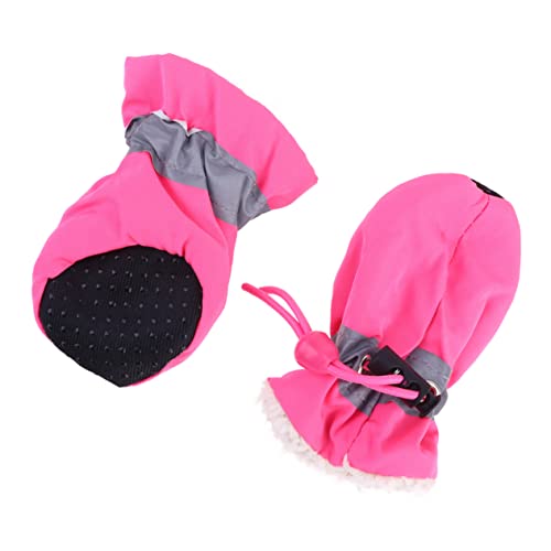 BUGUUYO Haustier-Schuh-Set Hundestiefel – Sohle Regenfest Warm Für Outdoor-Hunde von BUGUUYO
