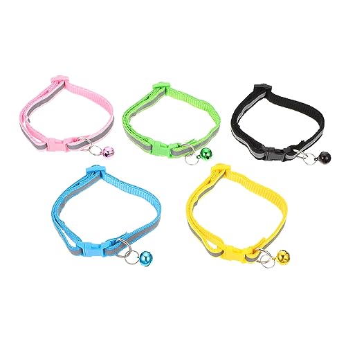 BUGUUYO 5St Katzenhalsband Sicherheitshalsband für Welpenhalsbänder für kleine Welpen Kitten hundekragen reflektierendes für Katze Katzenhalsbänder aus Nylon PP von BUGUUYO