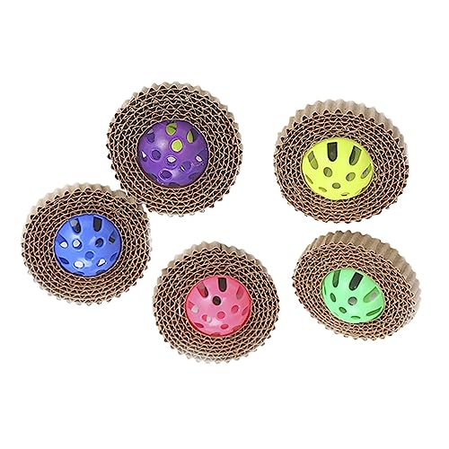 BUGUUYO 5stücke Teiliges Interaktives Katzenkratzspielzeug Kratzbrett Mit Glocken Spielzeug Spiel Und Entspannung Für Katzen Stärkt Die Bindung Zwischen Ihnen Und Ihrem Haustier BUGUUYO 5stücke Teiliges Interaktives Katzenkratzspielzeug Kratzbrett Mit Glocken Spielzeug Spiel Und Entspannung Für Katzen Stärkt Die Bindung Zwischen Ihnen Und Ihrem Haustier von BUGUUYO