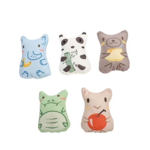 BUGUUYO 5pcs Tierform Plüschkissen Für Katzen Robustes Heimtierbedarf Gefülltes Interaktives Kaukissen Für Kätzchen Senior BUGUUYO 5pcs Tierform Plüschkissen Für Katzen Robustes Heimtierbedarf Gefülltes Interaktives Kaukissen Für Kätzchen Senior von BUGUUYO
