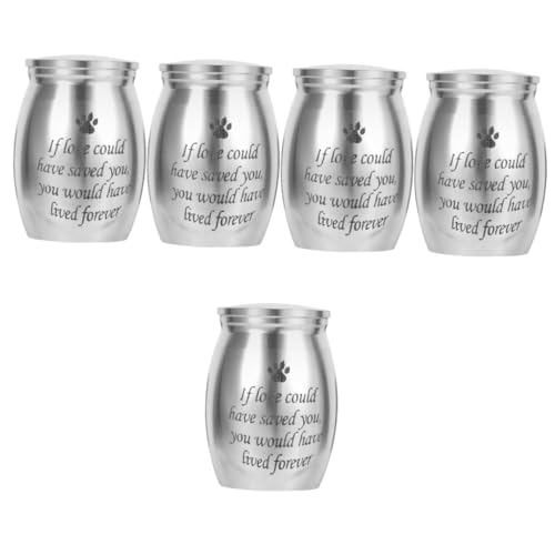 BUGUUYO 5St Urne Haustierbestattung Haustiergedenken Haustierasche Haustiergedenkbehälter Haustiergedenkglas Mini Hund Pfotenabdruck menschlich Pfotenbalsam Katzen-Denkmal Cocker Spaniel BUGUUYO 5St Urne Haustierbestattung Haustiergedenken Haustierasche Haustiergedenkbehälter Haustiergedenkglas Mini Hund Pfotenabdruck menschlich Pfotenbalsam Katzen-Denkmal Cocker Spaniel von BUGUUYO