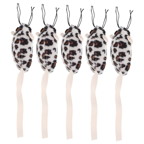 BUGUUYO 5stücke Spielzeugmaus Aus Plüsch Für Katzen Süße Mäuse Zum Beißen Und Kauen Interaktives Katzenspielzeug Mit Mausform Leicht Und Einfach Zu Verwenden Fördert Natürliche von BUGUUYO