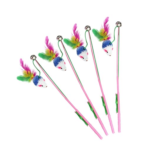 BUGUUYO 5stücke Teiliges Katzenspielzeug Bunte Plüsch- Mit Glocken Interaktive Spielangel Für Katzen Und Kätzchen Fördert Gesundheit Und Aktivität Stärkt Die Bindung Zu Ihrem BUGUUYO 5stücke Teiliges Katzenspielzeug Bunte Plüsch- Mit Glocken Interaktive Spielangel Für Katzen Und Kätzchen Fördert Gesundheit Und Aktivität Stärkt Die Bindung Zu Ihrem von BUGUUYO