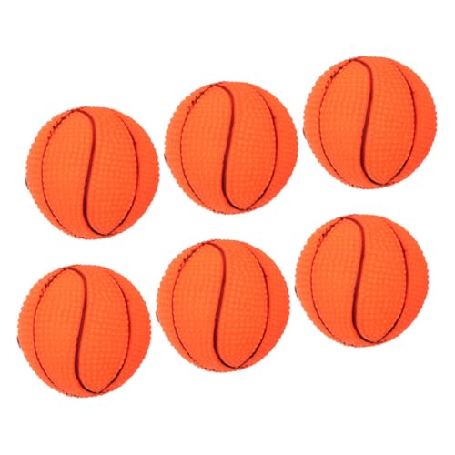 BUGUUYO 6stücke Quietschende Hundebälle Im Basketball-Design Interaktive Spielzeuge Strapazierfähigem Vinyl Für Kleine Hunde Und Für Lustige Übungen Und Gemeinsame Aktivitäten BUGUUYO 6stücke Quietschende Hundebälle Im Basketball-Design Interaktive Spielzeuge Strapazierfähigem Vinyl Für Kleine Hunde Und Für Lustige Übungen Und Gemeinsame Aktivitäten von BUGUUYO