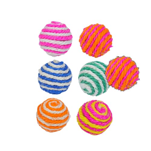 BUGUUYO 6 Stück Teiliges Katzenspielzeug Sisalball mit Rassel Langlebig und Kratzfest Interaktives Kauspielzeug für Katzen und Kätzchen Fördert Bewegung und Spielspaß Zufällige Farbe BUGUUYO 6 Stück Teiliges Katzenspielzeug Sisalball mit Rassel Langlebig und Kratzfest Interaktives Kauspielzeug für Katzen und Kätzchen Fördert Bewegung und Spielspaß Zufällige Farbe von BUGUUYO