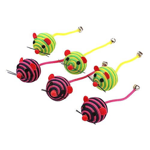 BUGUUYO Katzenkratzspielzeug 6 Stück Baumwollfaden Mäuse Teaser Spielzeug-Set Zufällige Farbe BUGUUYO Katzenkratzspielzeug 6 Stück Baumwollfaden Mäuse Teaser Spielzeug-Set Zufällige Farbe von BUGUUYO