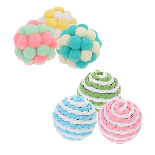 BUGUUYO 6St Katzenspielzeugball Trainingsspielzeug, Übungsspielzeug Plüsch spaß The Pleasure Kätzchen Spielzeug Spielzeuge Katzenbälle Spielzeug kleine Katze, die Bälle neckt Haustier BUGUUYO 6St Katzenspielzeugball Trainingsspielzeug, Übungsspielzeug Plüsch spaß The Pleasure Kätzchen Spielzeug Spielzeuge Katzenbälle Spielzeug kleine Katze, die Bälle neckt Haustier von BUGUUYO