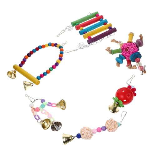 BUGUUYO 6 Stücke Papagei Vogel Leiter Schaukel Spielzeug Holz Vogel Spielzeug Für Sittiche Nymphensittiche BUGUUYO 6 Stücke Papagei Vogel Leiter Schaukel Spielzeug Holz Vogel Spielzeug Für Sittiche Nymphensittiche von BUGUUYO