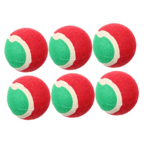 BUGUUYO 6 Stück Weihnachts-tennisbälle Für Hunde Welpen-tennisbälle Hunde-Molar-bälle Hundespielzeuge Outdoor-hundebälle Gummi-welpenbälle BUGUUYO 6 Stück Weihnachts-tennisbälle Für Hunde Welpen-tennisbälle Hunde-Molar-bälle Hundespielzeuge Outdoor-hundebälle Gummi-welpenbälle von BUGUUYO