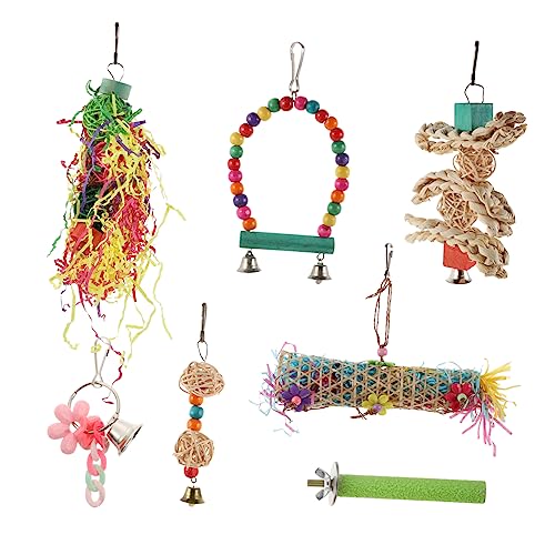 BUGUUYO 7St Vogel vogelspielzeug vogelkäfig zubehör Vogelkäfigdekoration Kaninchenkäfig Vogel Papagei Schaukel buntes Papageienspielzeug Zerkleinerndes Papier BUGUUYO 7St Vogel vogelspielzeug vogelkäfig zubehör Vogelkäfigdekoration Kaninchenkäfig Vogel Papagei Schaukel buntes Papageienspielzeug Zerkleinerndes Papier von BUGUUYO