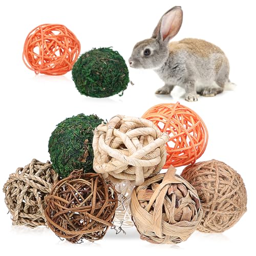 BUGUUYO 8stücke Kauball Für Kleintiere Aus Gras Und Hanfseil Rollende Spielbälle Für Kaninchen Chinchillas Meerschweinchen Hamster Und Vögel Zum Kauen Und Spielen BUGUUYO 8stücke Kauball Für Kleintiere Aus Gras Und Hanfseil Rollende Spielbälle Für Kaninchen Chinchillas Meerschweinchen Hamster Und Vögel Zum Kauen Und Spielen von BUGUUYO