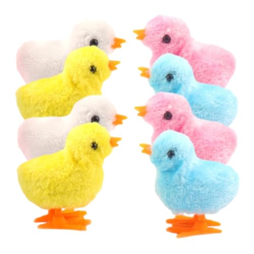 BUGUUYO 8st Aufziehbares Hühnerspielzeug Goody-tütenfüller Hühnchenspielzeug Zum Aufziehen Hühnerspielzeug Für Plüsch-minihuhn Gartenhuhnstatue Plüschkükenfigur Geschenk Kind Nostalgie von BUGUUYO