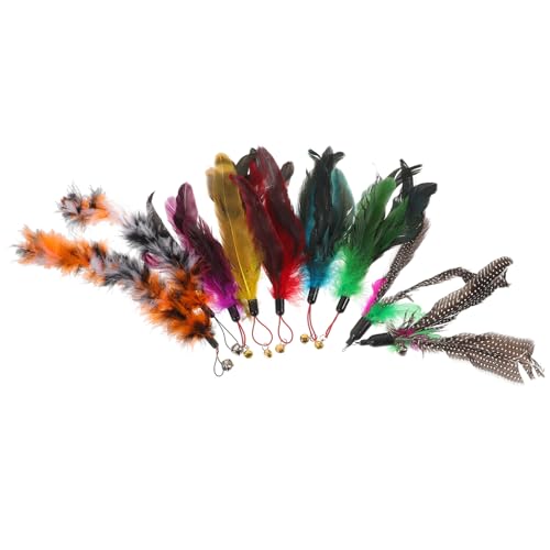 BUGUUYO 9stücke Teiliges Katzen-Spielzeug Federn Ersatzplume Für Interaktive Katzenspielzeuge Für Katzenangel Und Teaser Fördert Spiel Und BUGUUYO 9stücke Teiliges Katzen-Spielzeug Federn Ersatzplume Für Interaktive Katzenspielzeuge Für Katzenangel Und Teaser Fördert Spiel Und von BUGUUYO