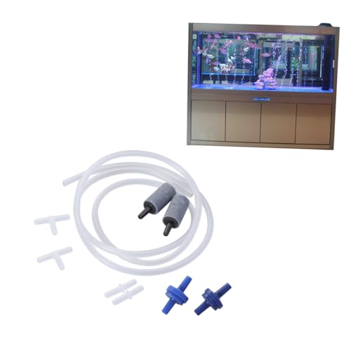 BUGUUYO 1m Aquarium Luftschlauch Standard Airline-Schlauch Verteiler Gerade Gelenke Luftsteine Stopper Flexibel Und Sicher Für Süß Und von BUGUUYO