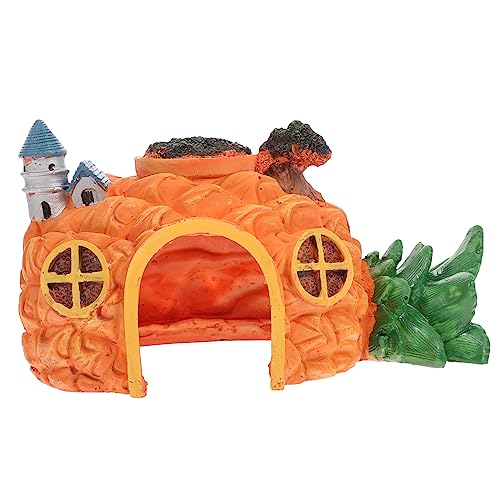 BUGUUYO Ananas Versteckt Das Fischaquarium Reptilienhaut Dekorationen Aquarienversteck Ornament Aquarium Hohles Versteck Höhle Terrarium Aquarium Versteckt Groß Harz von BUGUUYO