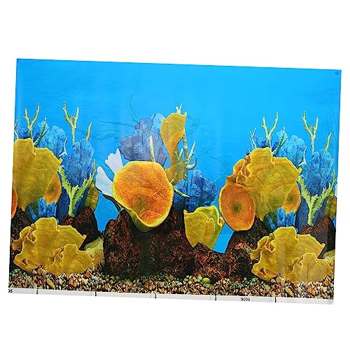BUGUUYO Aquarium-hintergrundaufkleber Papier Für Aquarien PVC-unterwasserklebeplakat Kulisse Der Unterwasserwelt Aquarium Hintergrundbild Kies Für Fischbecken Anlage Plastik -Bild 3D von BUGUUYO
