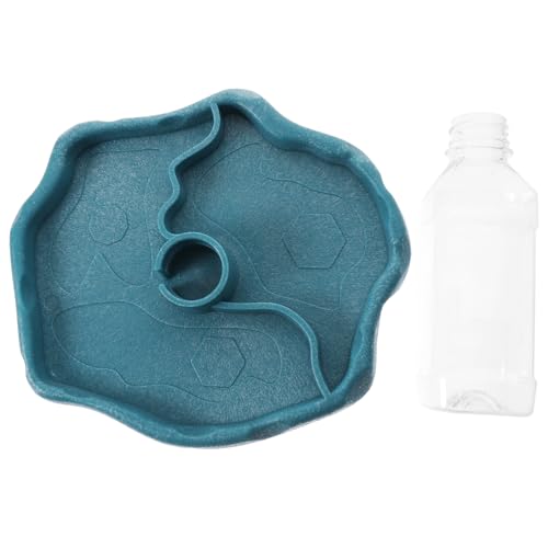 BUGUUYO Automatische Wasserzufuhr Schüssel Turtle Panzerzubehör Essen Wasserspender Für Schildkröten Wassernapf Für Reptilien Schildkrötengericht Sky-Blue Plastik von BUGUUYO