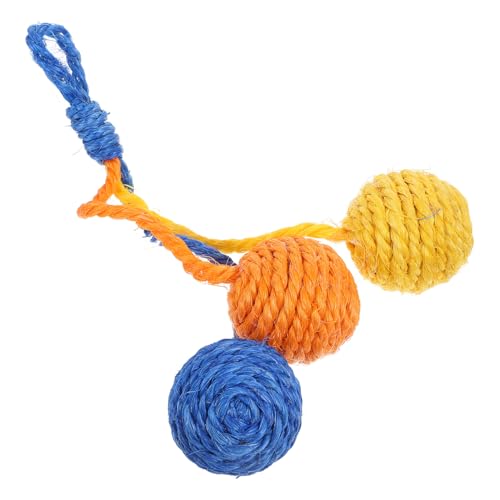 BUGUUYO Bälle Zum Lecken Von Katzen Katzenkratzer Crinkle-bälle Für Katzen Katzenminze Für Katzen Katzensachen Katzenspiel Katzenleckerchen-Puzzle Kratzball Für Katzen Sisal von BUGUUYO