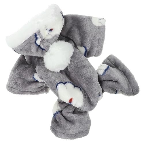 BUGUUYO Bequeme Hundekleidung Coole Jacke Für Hunde Kühlendes Bandana Für Hunde Warmhaltende Hundekleidung Hundezubehör Kostüme Für Hunde Hundekleidung Groß Coole Hundejacke Grey Baumwolle von BUGUUYO