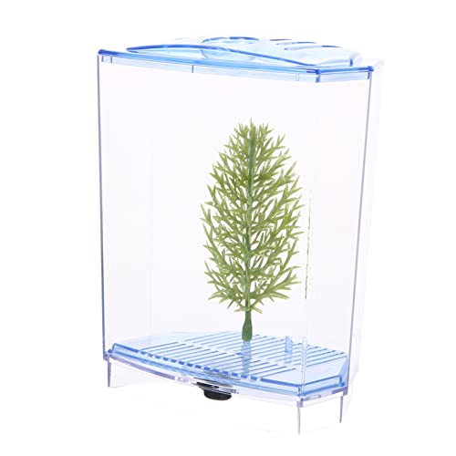 BUGUUYO Mini Aquarium Für Betta-Fische Transparenter Fischbehälter Mit Dekorationsmöglichkeiten Für Zuhause Büro Einfach Zu Reinigen Beobachten von BUGUUYO