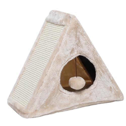 BUGUUYO Dreieckiges Katzenzelt Katzennest Katzenbett Unterschlupf Für Sisal Kratzbrett Lounge Für Drinnen Und Draußen Form Für Kratzgehege Im Freien Hauskralle Aus Haustier BUGUUYO Dreieckiges Katzenzelt Katzennest Katzenbett Unterschlupf Für Sisal Kratzbrett Lounge Für Drinnen Und Draußen Form Für Kratzgehege Im Freien Hauskralle Aus Haustier von BUGUUYO