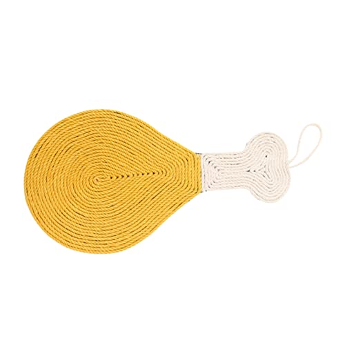 BUGUUYO Kratzmatte für Katzen Sisal-Kratzpad Katzen-Schleifpfotenmatte Katzenspielzeug gelbe Trommelstockform Kratzdecke sicher und verschleißfest BUGUUYO Kratzmatte für Katzen Sisal-Kratzpad Katzen-Schleifpfotenmatte Katzenspielzeug gelbe Trommelstockform Kratzdecke sicher und verschleißfest von BUGUUYO