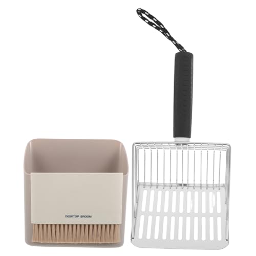 BUGUUYO Edelstahl Katzenstreuschaufel mit Ergonomischem Griff und Abnehmbarem Halter Robustes für Katzenstreu Reinigung und Gartensieb Hygienische Aufbewahrung Vielseitiges von BUGUUYO