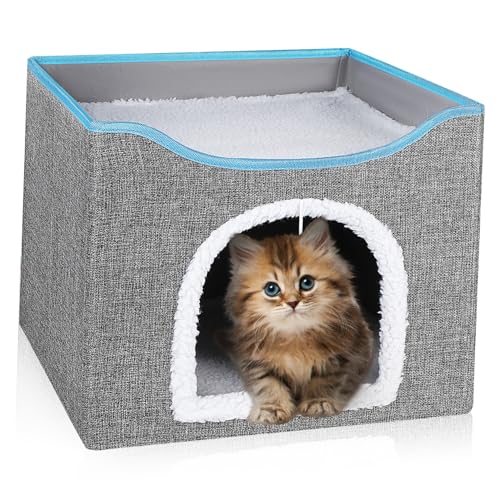 BUGUUYO Faltbares Katzenhaus aus Multifunktional Katzenbett und Katzenunterstand und Bequem Stilvolles Design für Wohnungskatzen mit Kratzbrett BUGUUYO Faltbares Katzenhaus aus Multifunktional Katzenbett und Katzenunterstand und Bequem Stilvolles Design für Wohnungskatzen mit Kratzbrett von BUGUUYO