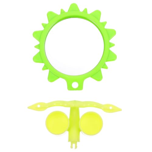 BUGUUYO Futterbox Für Papageien Wellensittich Essen Hamster Schüsseln Kolibri-futterstation Vogelschnabel-schleifspielzeug Grün Vogelfutterhaus Für Den Innenbereich Füttern Plastik Green von BUGUUYO