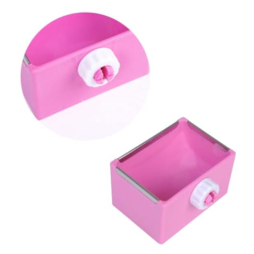 BUGUUYO Futternapf für Kaninchen quadratisch Futternapf für Haustiere aus rosa Kunststoff reisefreundlich BUGUUYO Futternapf für Kaninchen quadratisch Futternapf für Haustiere aus rosa Kunststoff reisefreundlich von BUGUUYO
