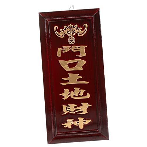 BUGUUYO Geld Für Weinrot Tafel Büro Buddhistischer Vorfahre Teller Ornament Dekor Verheißungsvoll Holzrahmen Religiöser Tempel Fengshui- Geschenke Anbietet Holzornament Chinesisch von BUGUUYO