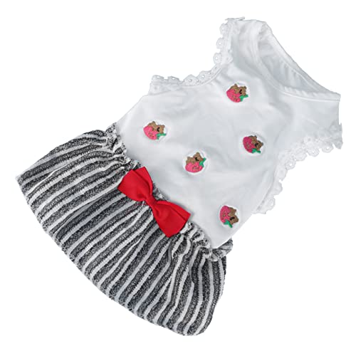 BUGUUYO Haustier Erdbeerrock Hundekleid Modische Hundekleidung Haustierzubehör Niedliche Dekoration Zufällige Farbe von BUGUUYO