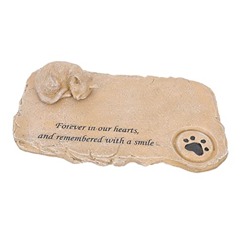 BUGUUYO Katze Memorial Stein Outdoor Pet Memorial Plaque Harz Kunsthandwerk Kätzchen Design Für Home von BUGUUYO