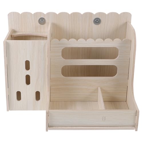 BUGUUYO Futterständer Für Kaninchen Futterspender Aus Holz Große Kapazität Sicher Und Kratzfest von BUGUUYO